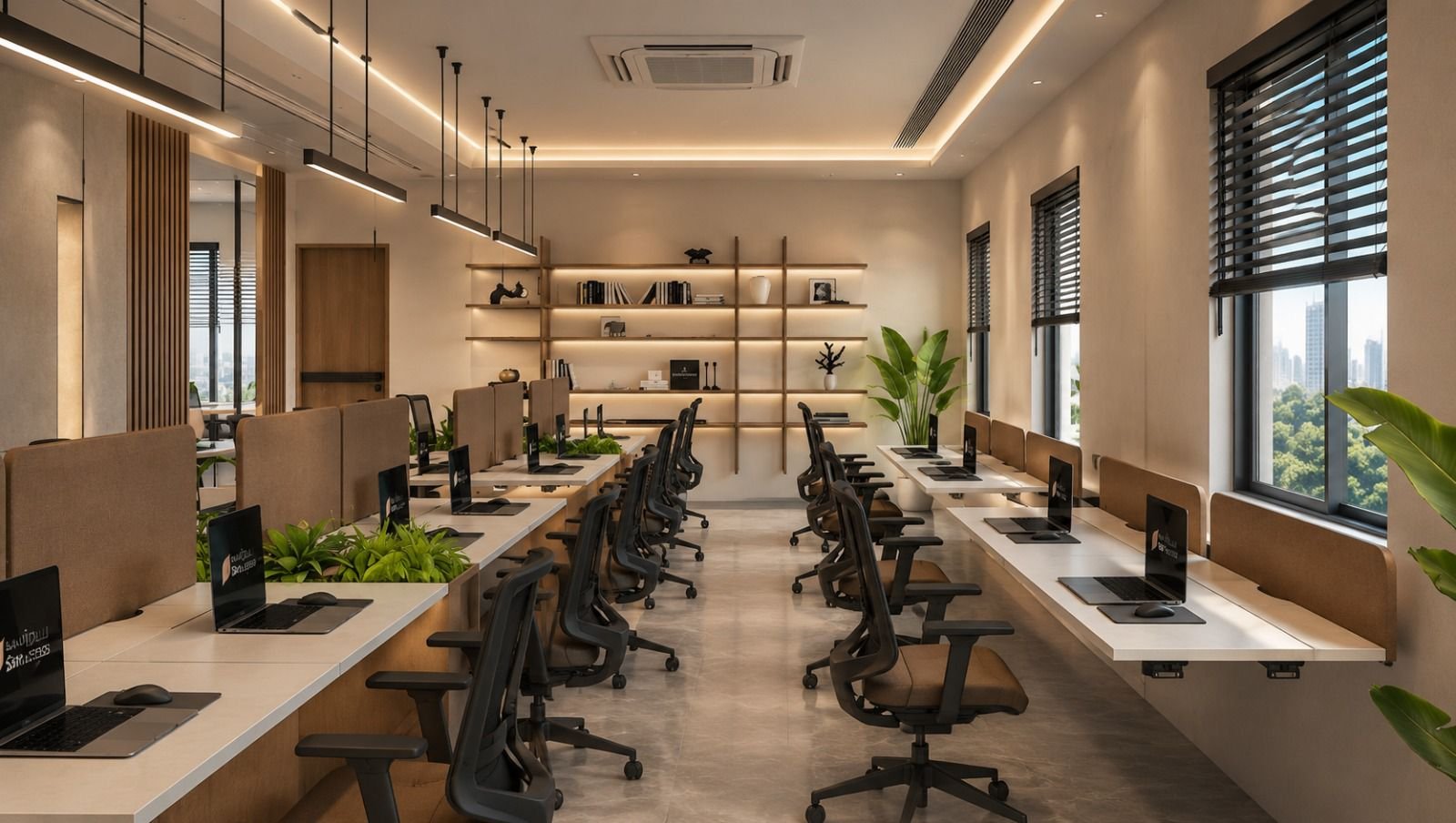 Daylit workstation planning by Vastva Studio